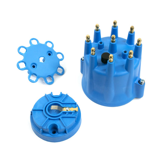 TSP Pro Series Distributor Cap And Rotor Kit; 8 Cylinder Male; Blue Top Street Performance