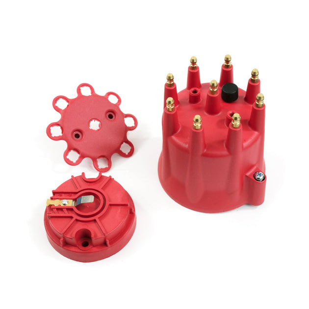 TSP Pro Series Distributor Cap And Rotor Kit; 8 Cylinder Male; Red Top Street Performance