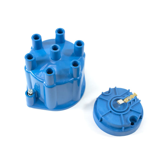 TSP Pro Series Distributor Cap And Rotor Kit; 6 Cylinder Female; Blue Top Street Performance