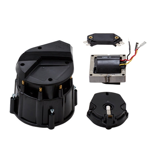 TSP HEI Distributor Super Cap Tune Up Kit; 8 Cylinder Male; Black Top Street Performance