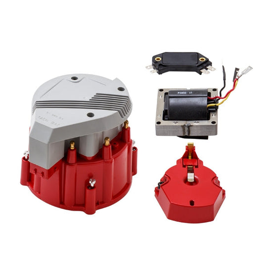 TSP HEI Distributor Super Cap Tune Up Kit; 8 Cylinder Male; Grey Top Street Performance