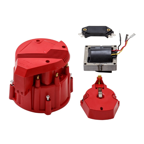 TSP HEI Distributor Super Cap Tune Up Kit; 8 Cylinder Male; Red Top Street Performance