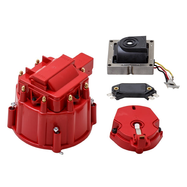 TSP HEI Distributor Standard Cap Tune Up Kit; 8 Cylinder Male; Red Top Street Performance
