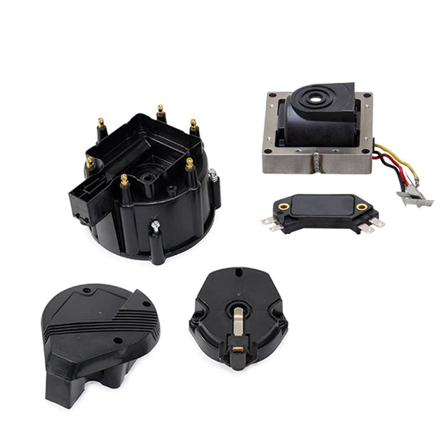 TSP HEI Distributor Super Cap Tune Up Kit; 6 Cylinder Male; Black Top Street Performance