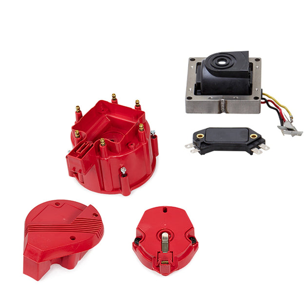 TSP HEI Distributor Super Cap Tune Up Kit; 6 Cylinder Male; Red Top Street Performance