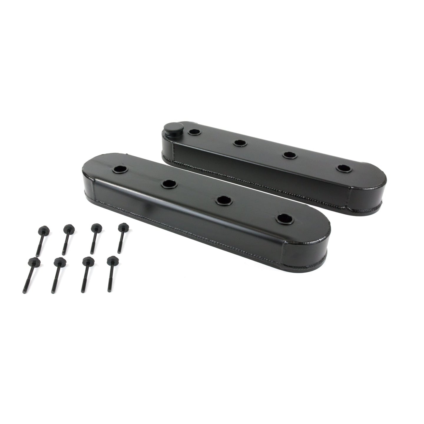 TSP Valve Covers; Fab. Alum.; Wthout Coil Mounts LSX; Black Top Street Performance