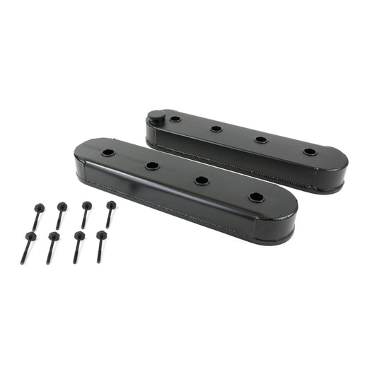 TSP Valve Covers; Fab. Alum.; Wthout Coil Mounts LSX; Black Top Street Performance