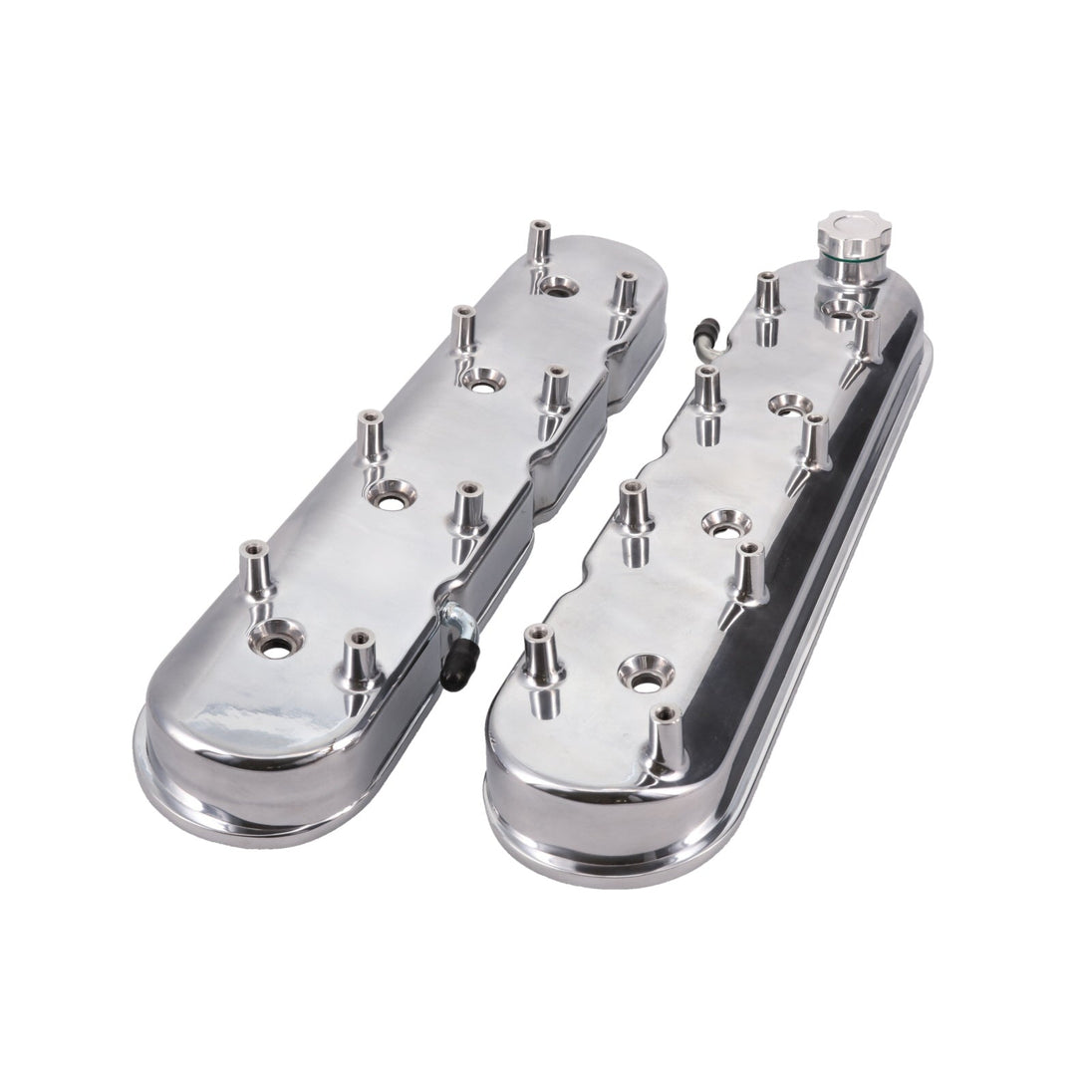 TSP Valve Covers; Cast Alum.; With Coil Mounts LS; Polished Top Street Performance