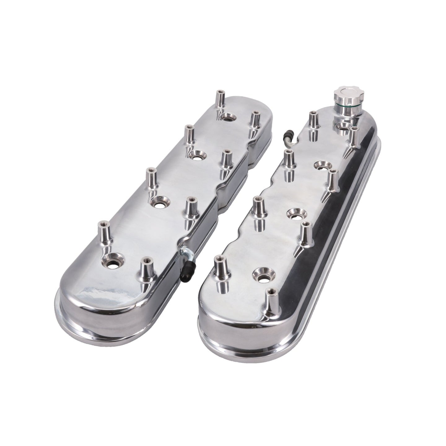 TSP Valve Covers; Cast Alum.; With Coil Mounts LS; Polished Top Street Performance