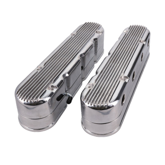 TSP Valve Covers; Finned Cast Alum.; With Coil Covers LS; Polished Top Street Performance