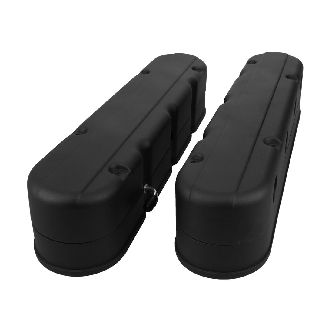 LS Valve Covers; Cast Aluminum; Smooth; W Coil Covers; Black Top Street Performance