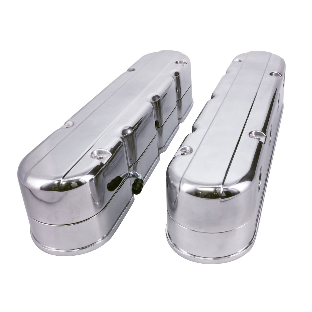 LS Valve Covers; Cast Aluminum; Smooth; W Coil Covers; Polished Top Street Performance