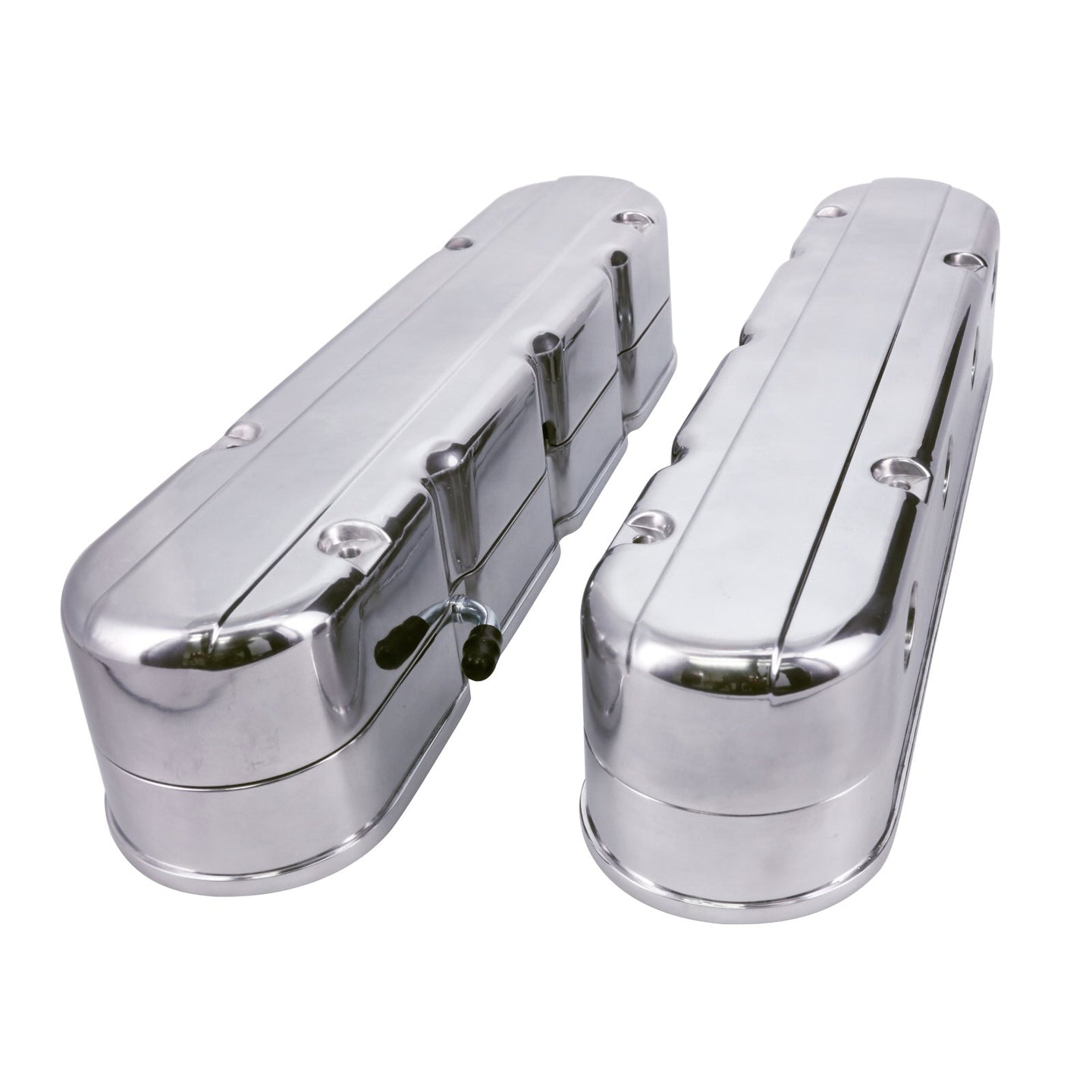 LS Valve Covers; Cast Aluminum; Smooth; W Coil Covers; Polished Top Street Performance