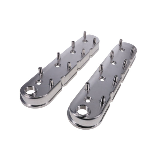 TSP V Series GM LS Natural Billet Aluminum Valve Covers Top Street Performance