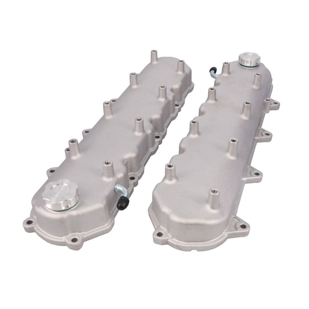 LT Valve Covers; Cast Aluminum; W Coil Mounts; Satin Top Street Performance