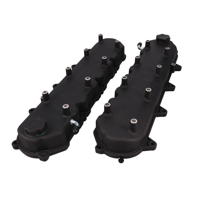 LT Valve Covers; Cast Aluminum; W Coil Mounts; Black Top Street Performance