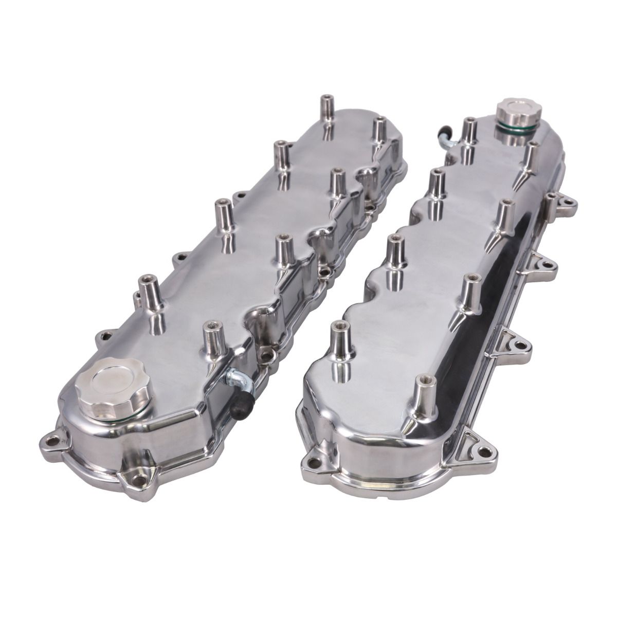 LT Valve Covers; Cast Aluminum; W Coil Mounts; Polished Top Street Performance