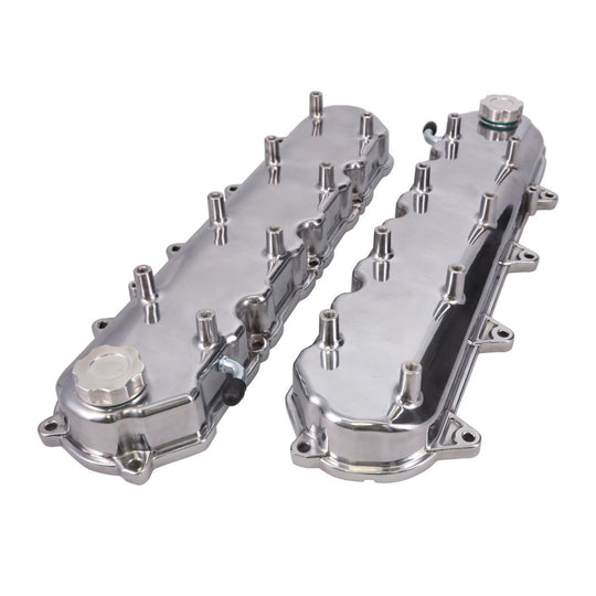 LT Valve Covers; Cast Aluminum; W Coil Mounts; Polished Top Street Performance