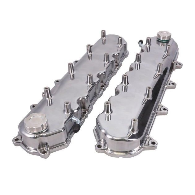 LT Valve Covers; Cast Aluminum; W Coil Mounts; Polished Top Street Performance