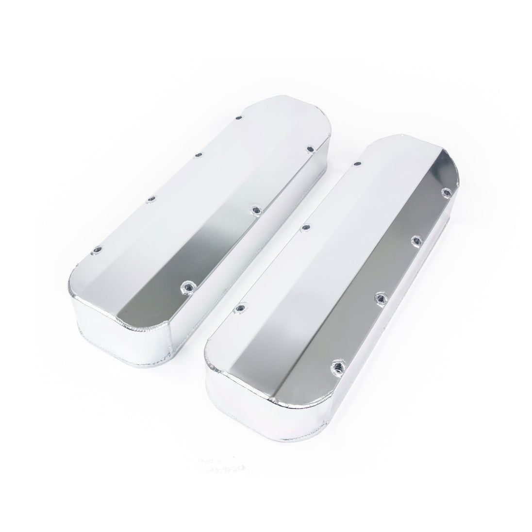 TSP Valve Covers; Fab. Alum.; Long Bolt Wthout Holes BBC; Clear Anodized Top Street Performance