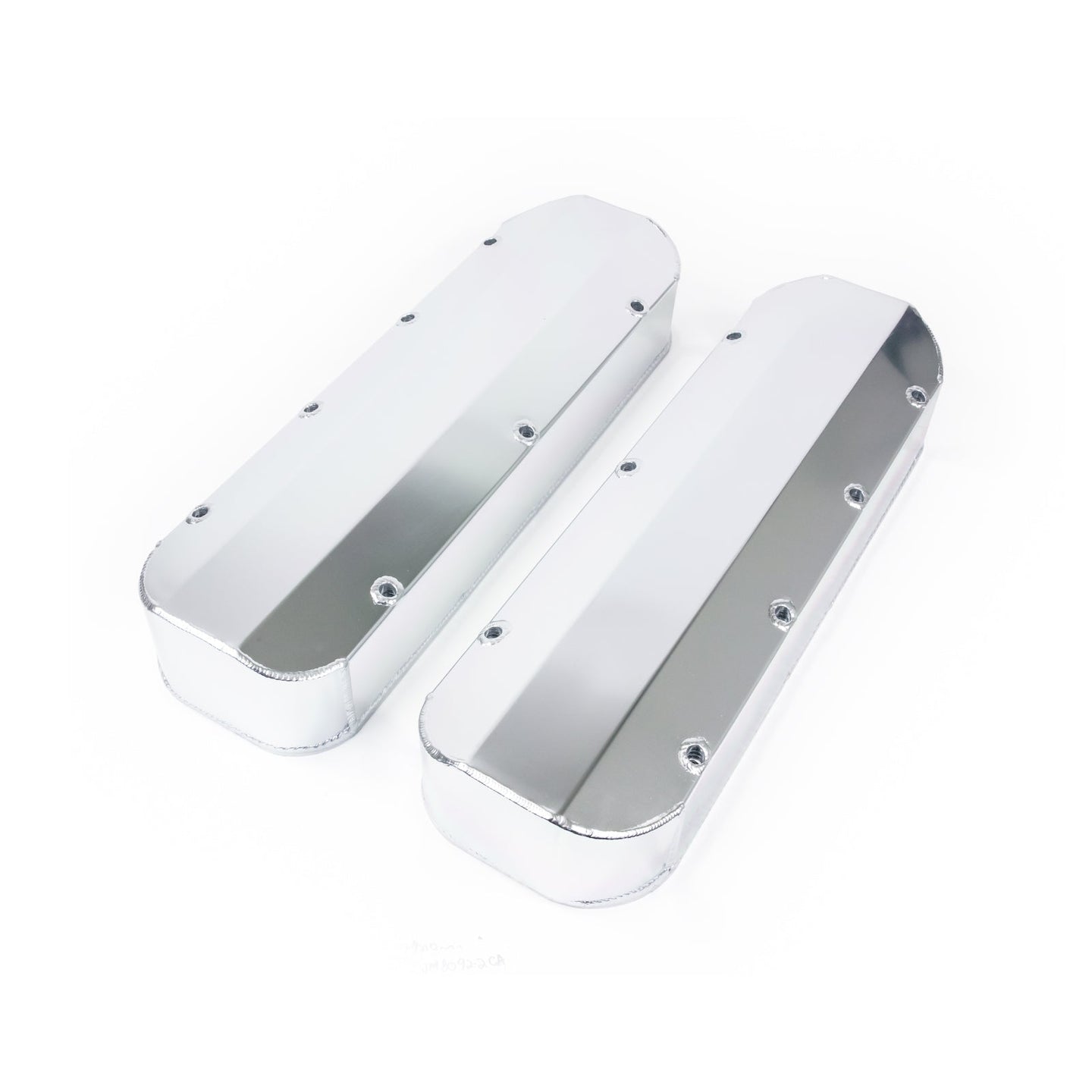 TSP Valve Covers; Fab. Alum.; Long Bolt Wthout Holes BBC; Clear Anodized Top Street Performance