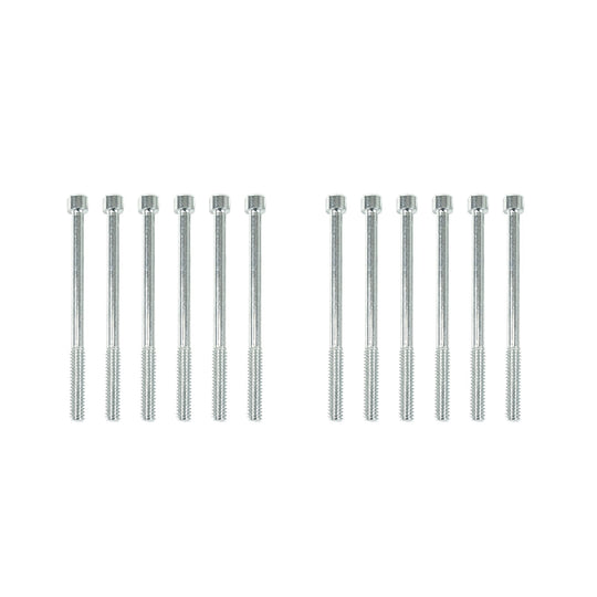 TSP Valve Covers; Fab. Alum.; Long Bolt With Holes SBF; Clear Anodized Top Street Performance