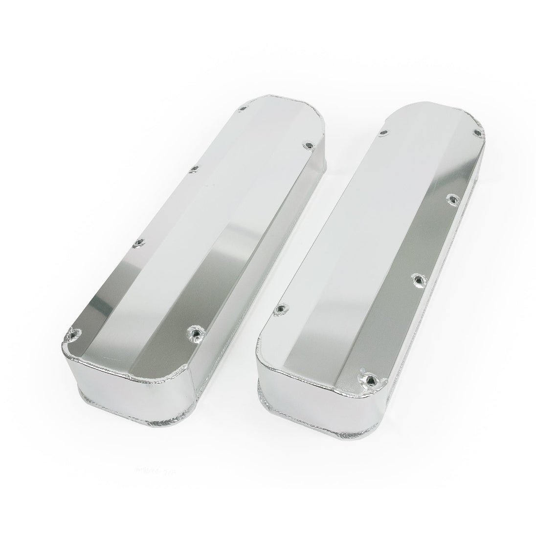 TSP Valve Covers; Fab. Alum.; Long Bolt Wthout Holes BBF; Clear Anodized Top Street Performance