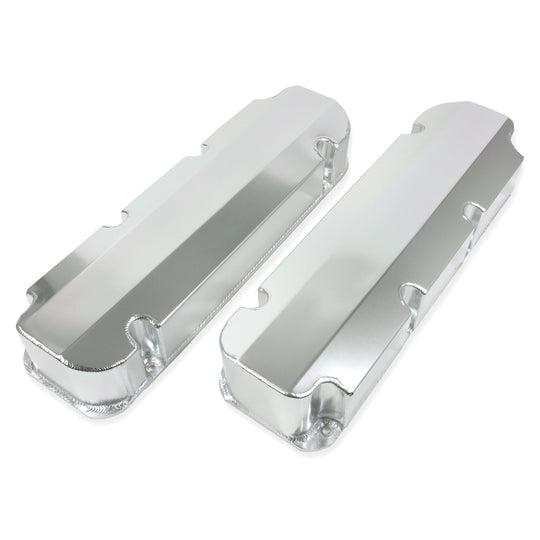 TSP Valve Covers; Fab. Alum.; Short Bolt Wthout Holes BBF; Clear Anodized Top Street Performance