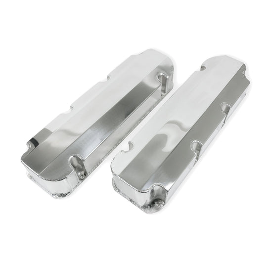 TSP Valve Covers; Fab. Alum.; Short Bolt Wthout Holes BBF; Polished Top Street Performance
