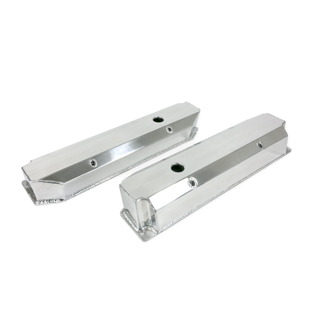 TSP Valve Covers; Fab. Alum.; Long Bolt With Holes Chrysler BB; Polished Top Street Performance
