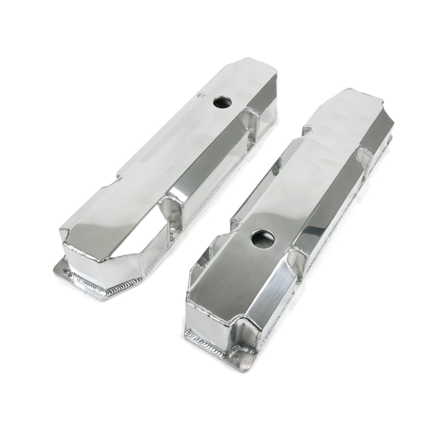 TSP Valve Covers; Fab. Alum.; Short Bolt With Holes Chrysler BB; Polished Top Street Performance