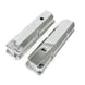 TSP Valve Covers; Fab. Alum.; Short Bolt With Holes Ford FE; Polished Top Street Performance