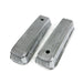 TSP Valve Covers; Cast Alum.; Finned; Long Bolt With Holes; BBC; Polished Top Street Performance