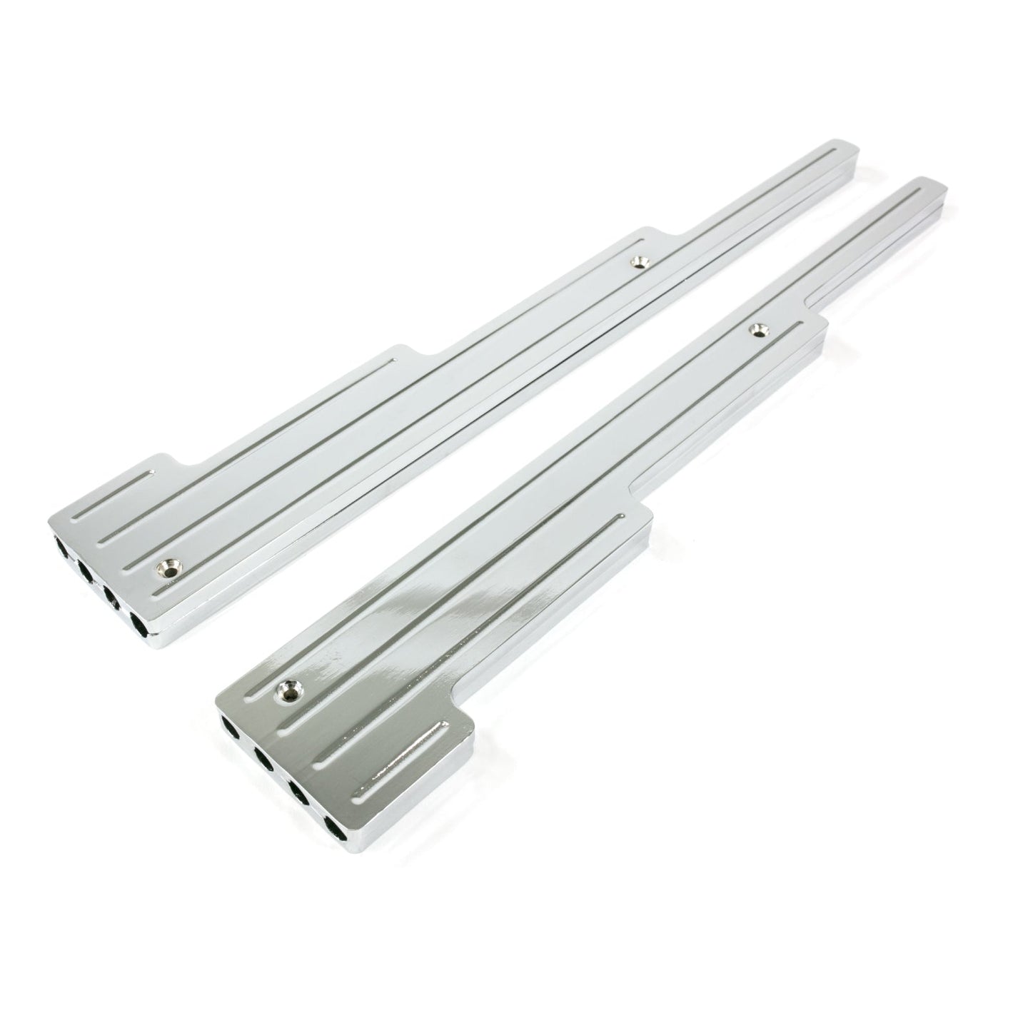 TSP Wire Looms; 9mm Ball Milled Aluminum Perimeter Bolt Valve Covers; Chrome Top Street Performance