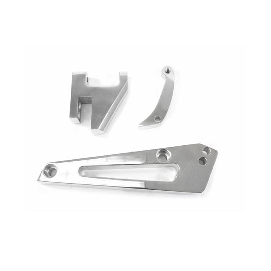 TSP Alternator 10SI Bracket; Aluminum BBC Short Water Pump; Polished Top Street Performance