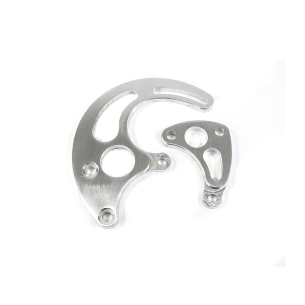 TSP Power Steering Saginaw Bracket; Aluminum BBC Long Water Pump; Brushed Top Street Performance