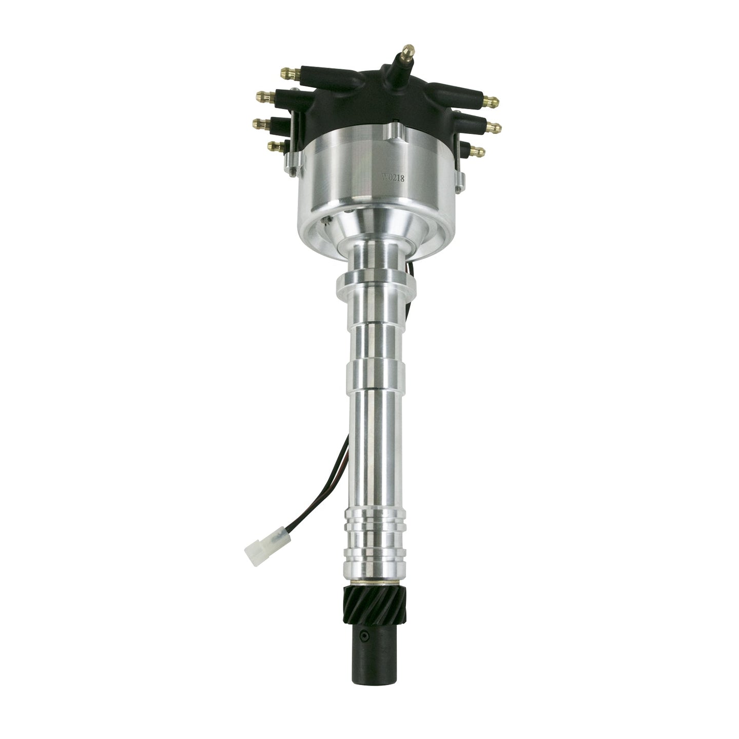 TSP Pro Series Pro Billet Low-Profile Distributor; Chevy V8; Black Top Street Performance