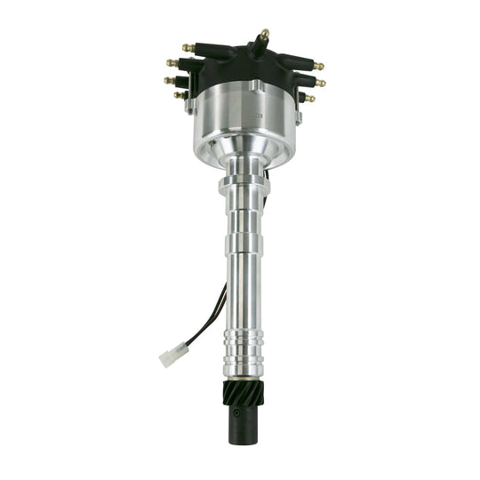 TSP Pro Series Pro Billet Low-Profile Distributor; Chevy V8; Black Top Street Performance