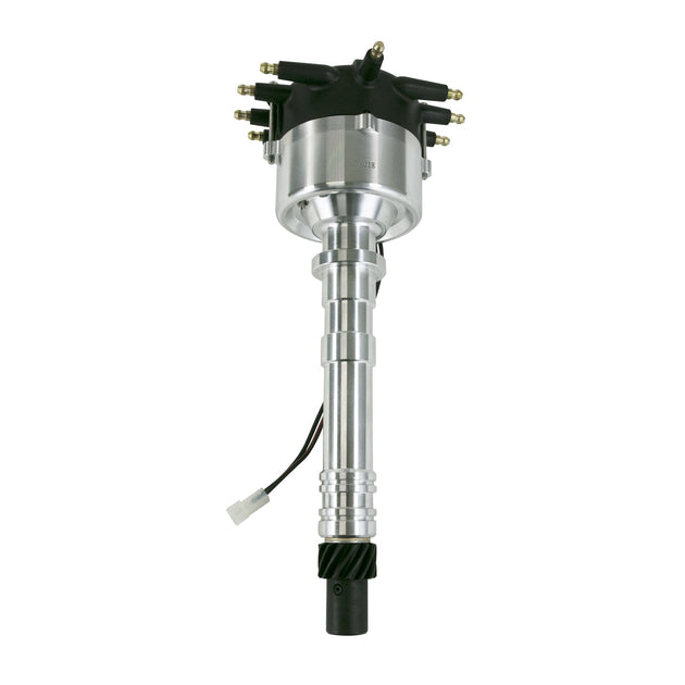 TSP Pro Series Pro Billet Low-Profile Distributor; Chevy V8; Black Top Street Performance
