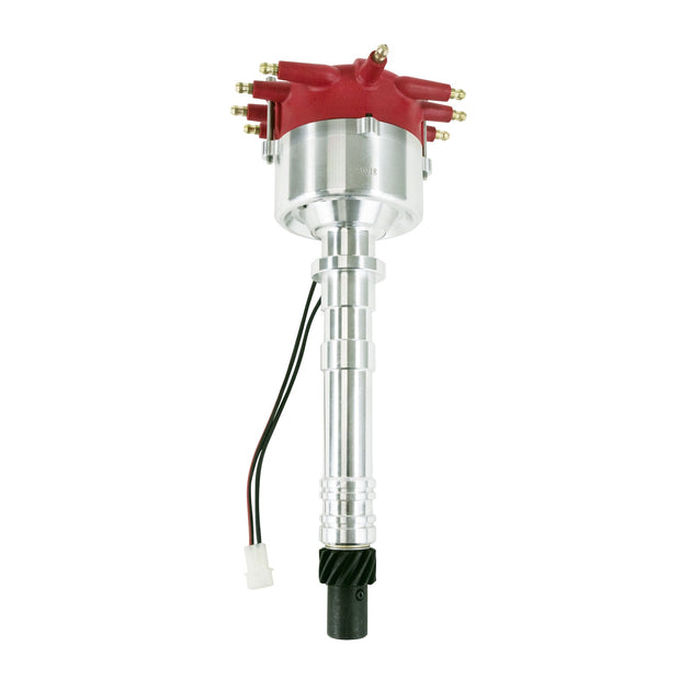 TSP Pro Series Pro Billet Low-Profile Distributor; Chevy V8; Red Top Street Performance