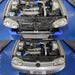 TWIN SCROLL TOP MOUNT TMA16 TURBO KIT + FRONT INTERCOOLER VW 1.8 20V TRANSVERSAL WITHOUT TURBOCHARGER - BLUE HOSE SPA TURBO USA