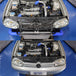 TWIN SCROLL TOP MOUNT TMA16 TURBO KIT + FRONT INTERCOOLER VW 1.8 20V TRANSVERSAL WITHOUT TURBOCHARGER - BLUE HOSE SPA TURBO USA