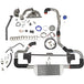 TWIN SCROLL TOP MOUNT TMA16 TURBO KIT + FRONT MOUNT INTERCOOLER VW 1.8 20V TRANSVERSAL, BLACK HOSES, TURBO NOT INCLUDED SPA TURBO USA