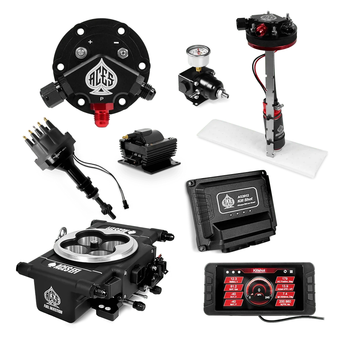 Killshot 4-bbl EFI Master Kits (Black) Aces EFI B2B