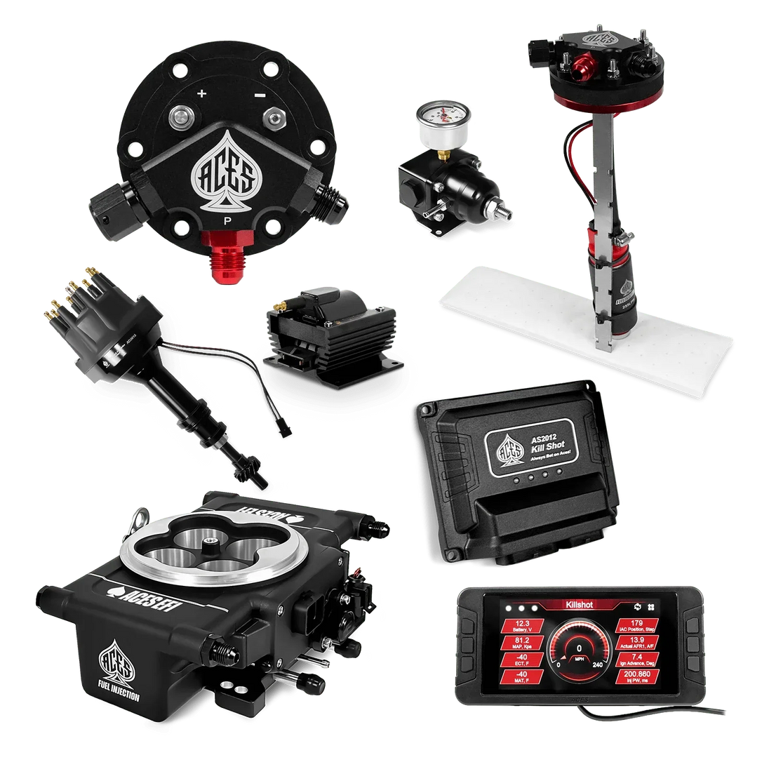 Killshot 4-bbl EFI Master Kits (Black) Aces EFI B2B