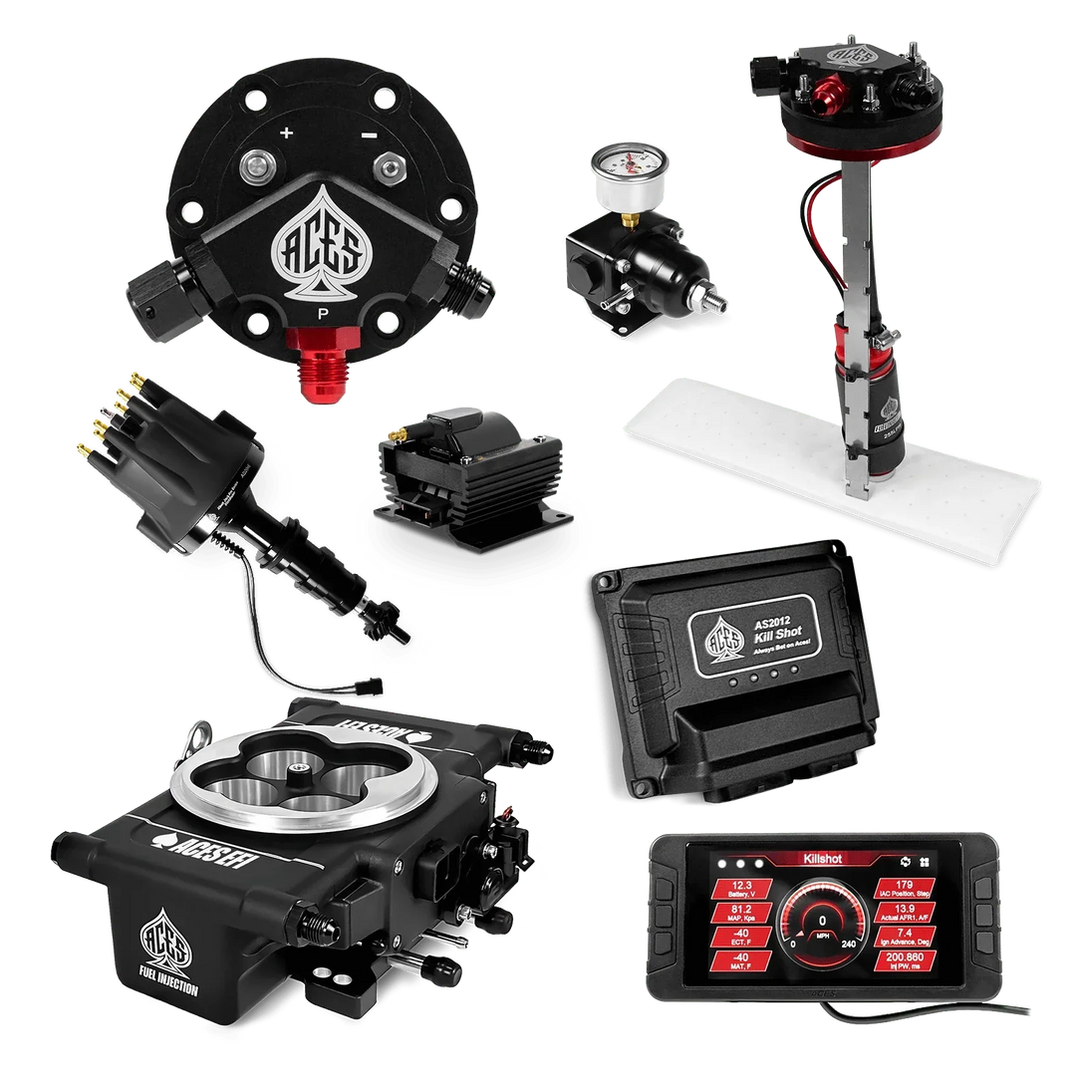 Killshot 4-bbl EFI Master Kits (Black) Aces EFI B2B
