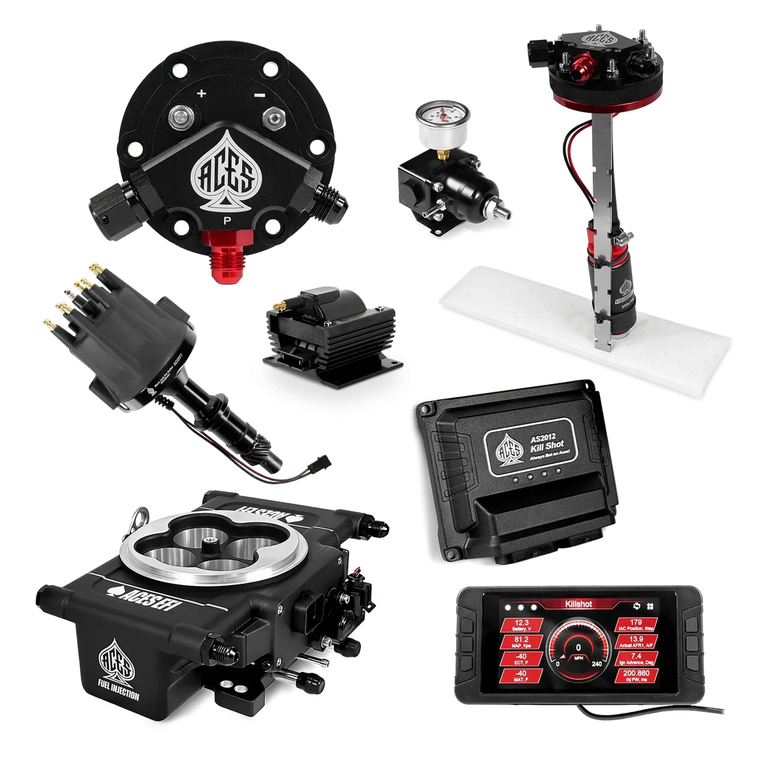 Killshot 4-bbl EFI Master Kits (Black) Aces EFI B2B