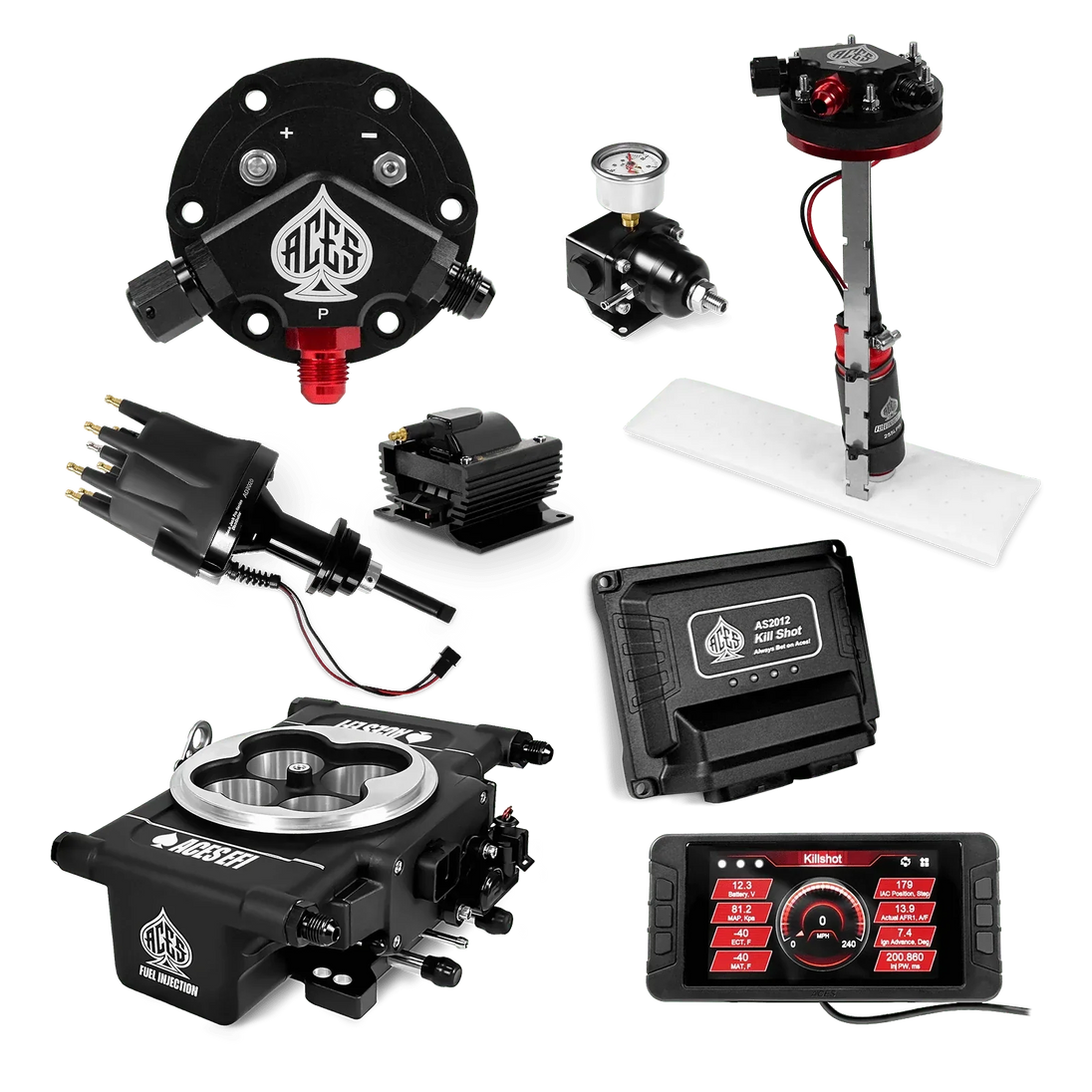 Killshot 4-bbl EFI Master Kits (Black) Aces EFI B2B