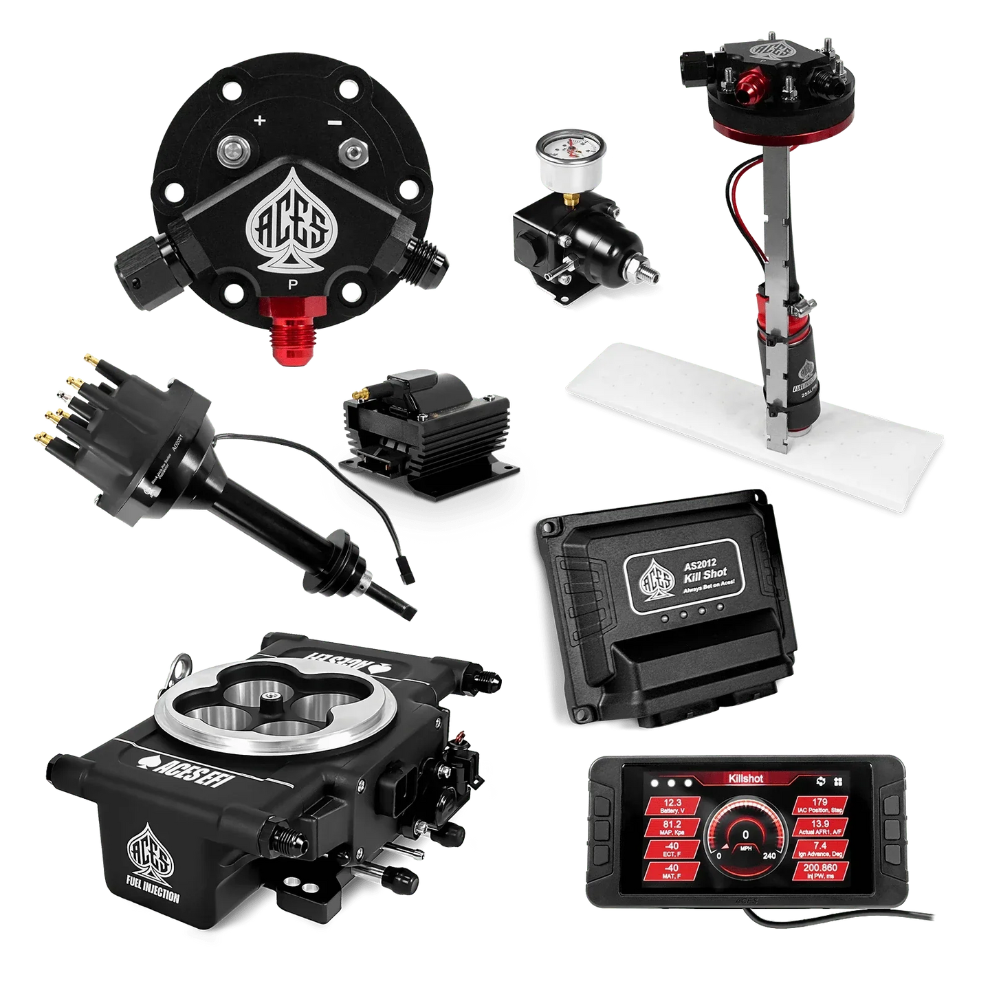 Killshot 4-bbl EFI Master Kits (Black) Aces EFI B2B