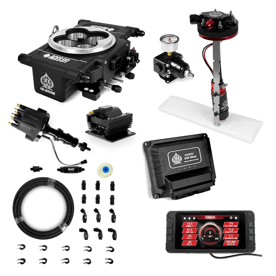 Killshot 4-bbl EFI Master Kits (Black) Aces EFI B2B